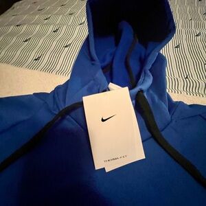 Nike Blue Hoodie with Black Drawstrings